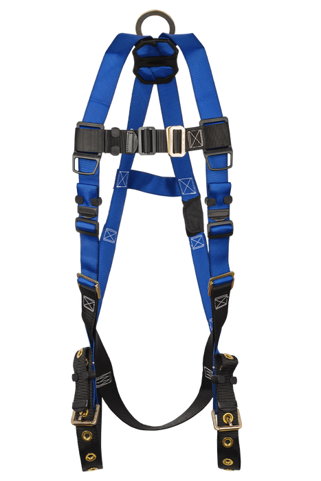 Contractor 1D Standard Non-belted Full Body Harness, Tongue Buckle Leg Adjustment (7016)