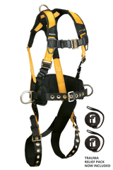 Journeyman Flex® Steel 3D Construction Belted Full Body Harness, Tongue Buckle Leg Adjustment (7035)