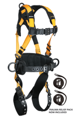 Journeyman Flex® Aluminum 3D Construction Belted Full Body Harness, Tongue Buckle Leg Adjustment (7035B)