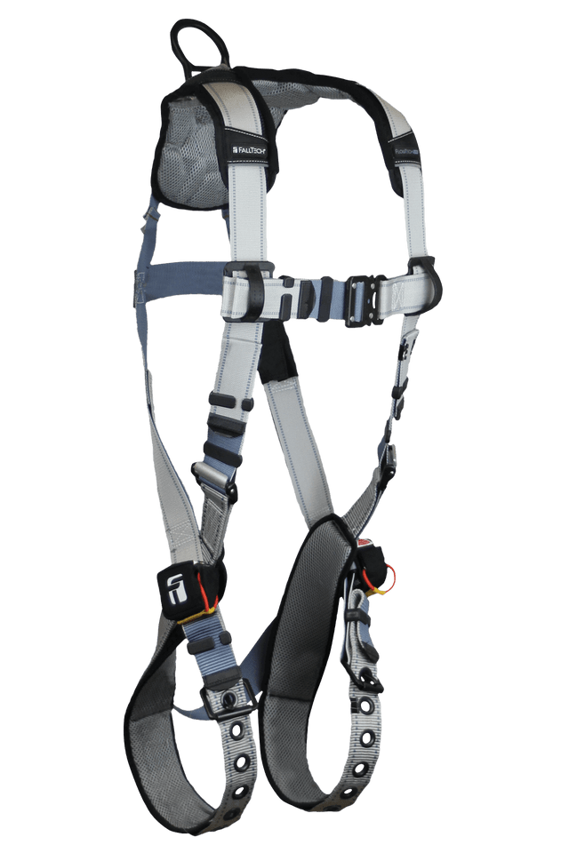 FlowTech LTE® 1D Standard Non-belted Full Body Harness, Tongue Buckle Leg Adjustment, Suspension Trauma Relief System (7086BR)