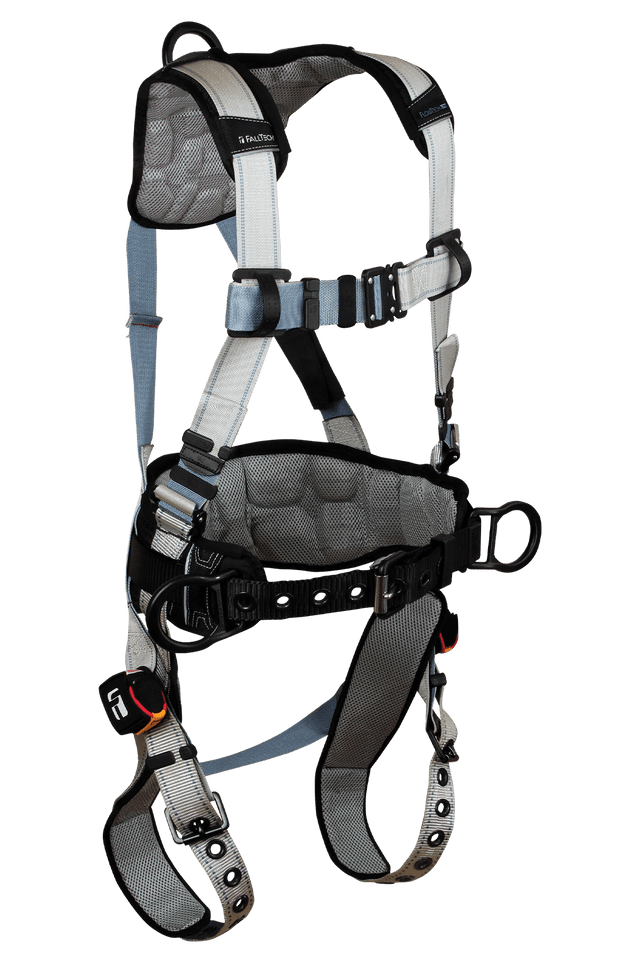 FlowTech LTE® 3D Construction Belted Full Body Harness, Tongue Buckle Leg Adjustment, Suspension Trauma Relief System (7088BR)