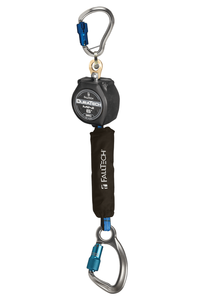 6' DuraTech® Mini Class 1 Personal SRL-P with Aluminum Carabiner, Includes Aluminum Dorsal Connecting Carabiner (72706SG6)
