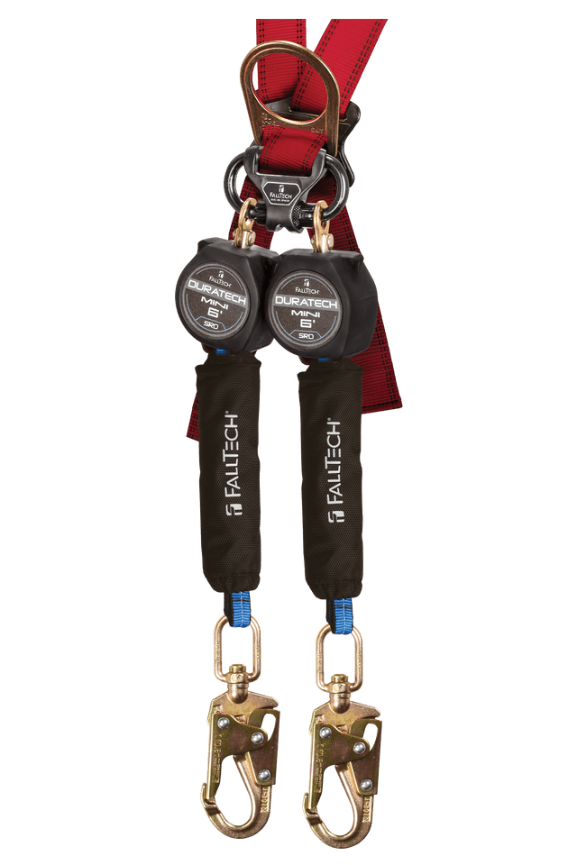 6' DuraTech® Mini Class 1 Personal SRL-P with Steel Swivel Snap Hooks, Includes Steel Dorsal Connecting Carabiner (72706TB2)