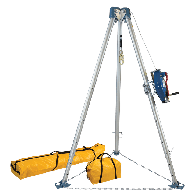 11' Confined Space Tripod System with 60' Stainless Steel SRL-R (7500S)