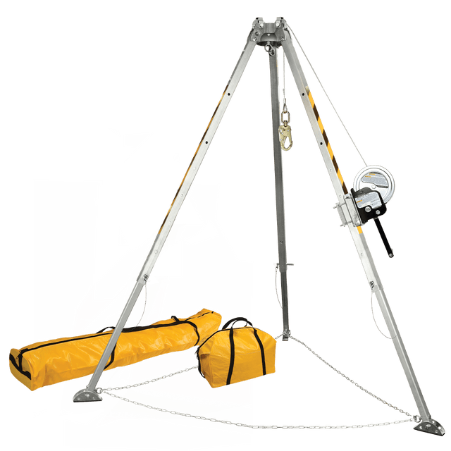 8' Confined Space Tripod System with 60' Stainless Steel Personnel Winch (7507S)