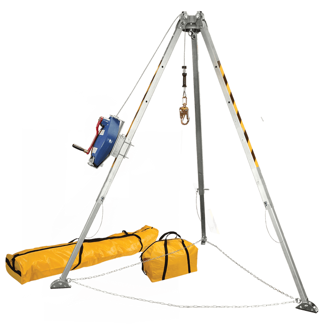 8' Confined Space Tripod System with 60' Galvanized Steel SRL-R (7508)