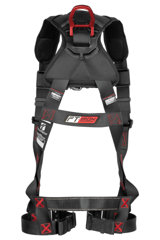 FT-Iron™ 1D Standard Non-Belted Full Body Harness, Quick Connect Buckle Leg Adjustment (8141B)