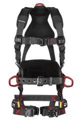 FT-Iron 3D Construction Belted Full Body Harness, Quick Connect Buckle Leg Adjustment (8144QC)