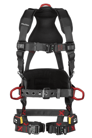 FT-Iron 3D Construction Belted Full Body Harness, Quick Connect Buckle Leg Adjustment (8144QC)