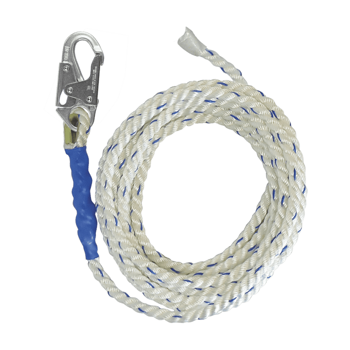 100' VLL Snap Hook + Taped-end 5/8" White (PN 8200T)