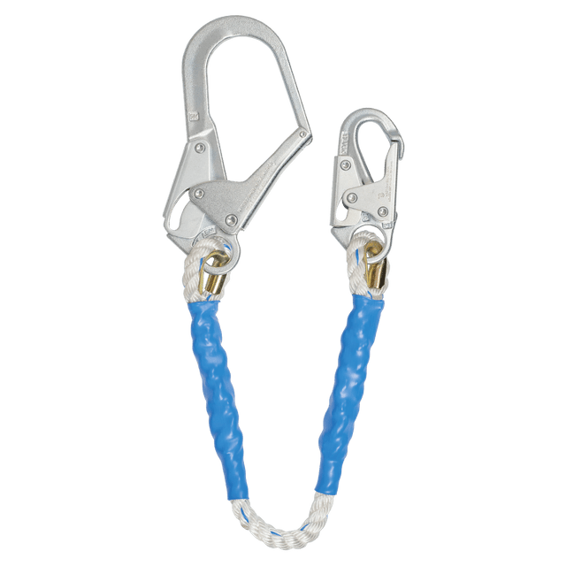 3' Rope Restraint Lanyard, Fixed-length with Steel Connectors (81533)