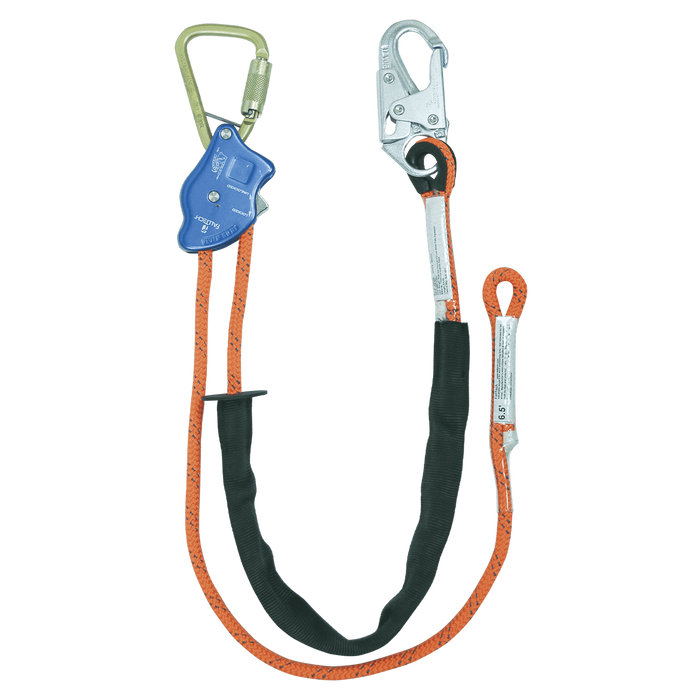 Tower Climber® Rope Positioning Lanyard with Aluminum Adjuster with Steel Snap Hook and Carabiner (8165B)