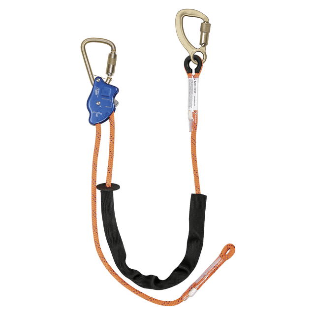 Tower Climber® Rope Positioning Lanyard with Aluminum Adjuster with Steel Carabiners (8165C)