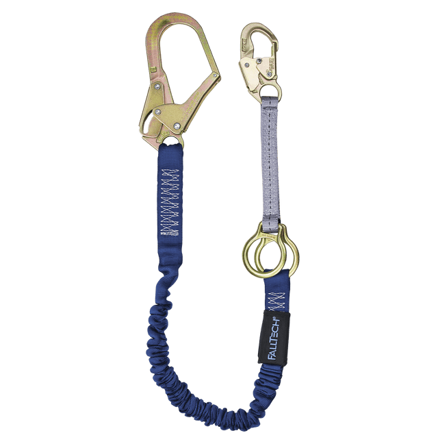 4½' to 6' ElasTech® Energy Absorbing Lanyard, Single-leg with SRL D-ring (824032D)