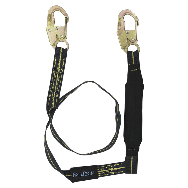 6' WeldTech® Kevlar® Energy Absorbing Lanyard, Single-leg with Steel Snap Hooks (8242)