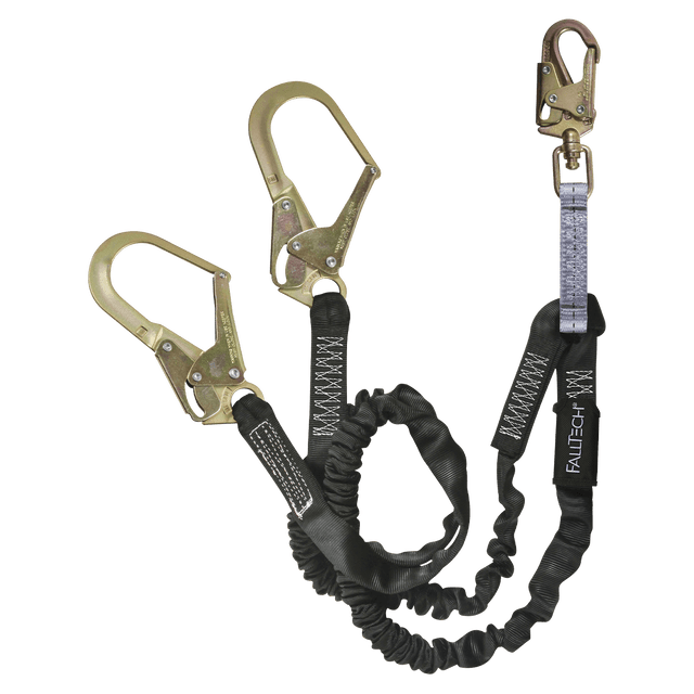 6' Heavyweight® Energy Absorbing Lanyard, Double-leg with Steel Connectors (8246Y3)