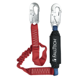 6' Ironman® 12' free fall Elasticated Energy Absorbing Lanyard, Single-leg with Aluminum Snap Hooks (8247EA)