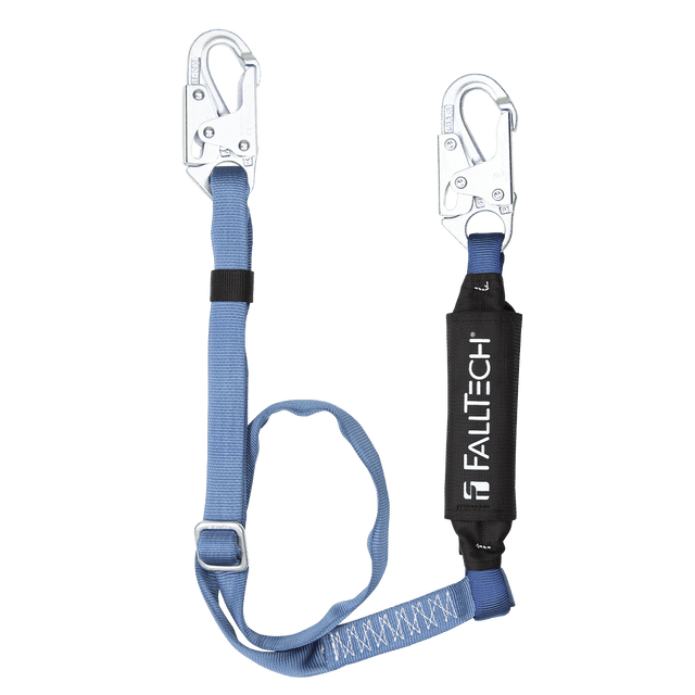 4' to 6' ViewPack® Adjustable Energy Absorbing Lanyard, Single-leg with Steel Snap Hooks (8257)