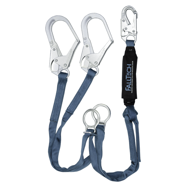 6' ViewPack® Tie-back Energy Absorbing Lanyard, Double-leg with Steel Connectors (8260732D)