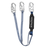 4' ViewPack® Energy Absorbing Lanyard, Double-leg with Steel Snap Hooks (826084)