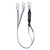 6' ViewPack® Energy Absorbing Lanyard, Double-leg with Steel Snap Hooks (82608)