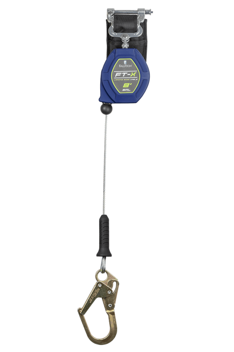 8' FT-X™ Cable Class 2 Leading Edge Personal SRL-P, Single-leg with Steel Mini Rebar Hook (82808SP0)