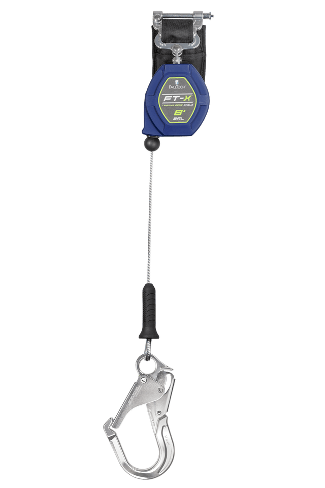 8' FT-X™ Cable Class 2 Leading Edge Personal SRL-P, Single-leg with Aluminum Rebar Hook (82808SP5)