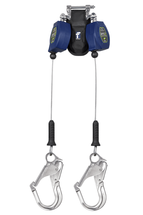 8' FT-X™ Cable Class 2 Leading Edge Personal SRL-P, Twin-leg with Aluminum Rebar Hooks with SpeedLink™ (82808TP5)