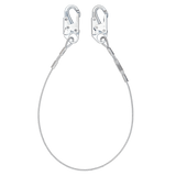 5' Cable Restraint Lanyard, Fixed-length with Steel Snap Hooks (83065)