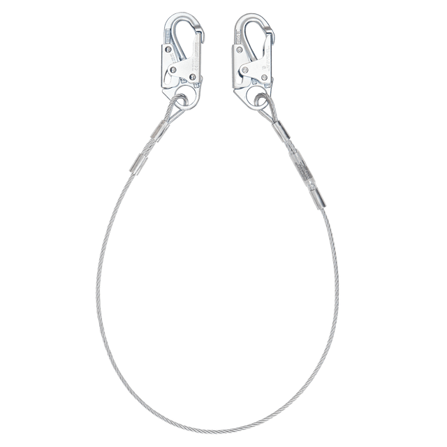 5' Cable Restraint Lanyard, Fixed-length with Steel Snap Hooks (83065)