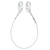 6' Cable Restraint Lanyard, Fixed-length with Steel Snap Hooks (8306)