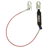 6' Leading Edge Cable Energy Absorbing Lanyard, Single-leg with Steel Connectors (8354LE3)