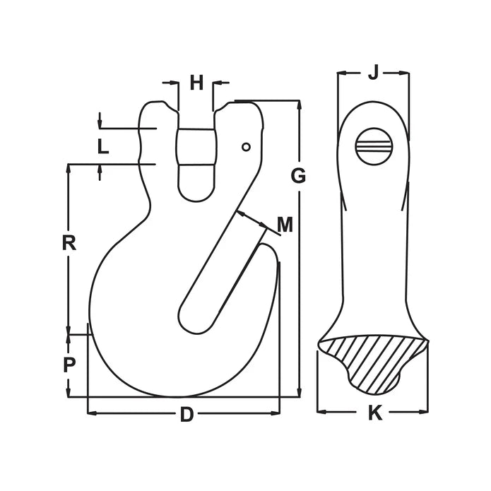 5/8" Clevis Grab Hook Grade 100