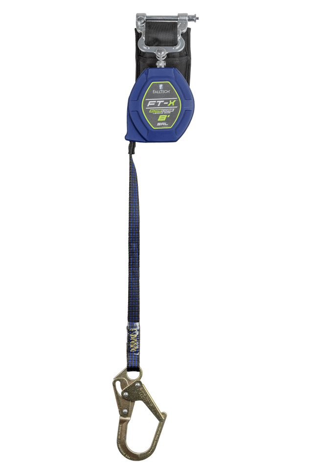 8' FT-X™ EdgeCore™ Class 2 Leading Edge Personal SRL-P, Single-leg with Steel Mini Rebar Hook (84108SP0)