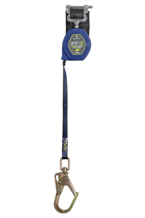 8' FT-X™ EdgeCore™ Class 2 Leading Edge Personal SRL-P, Single-leg with Steel Swivel Mini Rebar Hook (84108SP0S)