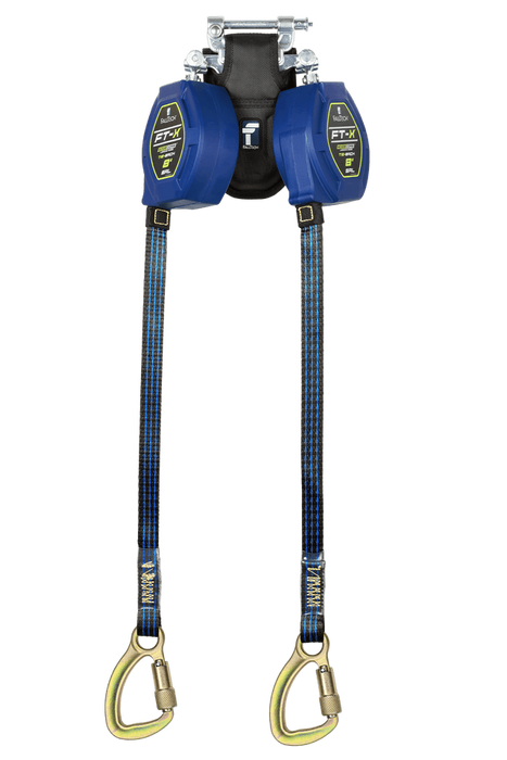 8' FT-X™ EdgeCore™ Tie-Back Class 2 Leading Edge Personal SRL-P, Twin-leg with Steel 5k Carabiners with SpeedLink™ (84108TP8)