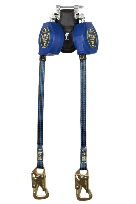 8' FT-X™ EdgeCore™ Tie-Back Class 2 Leading Edge Personal SRL-P, Twin-leg with Steel 5k Snap Hooks with SpeedLink™ (84108TP8S)