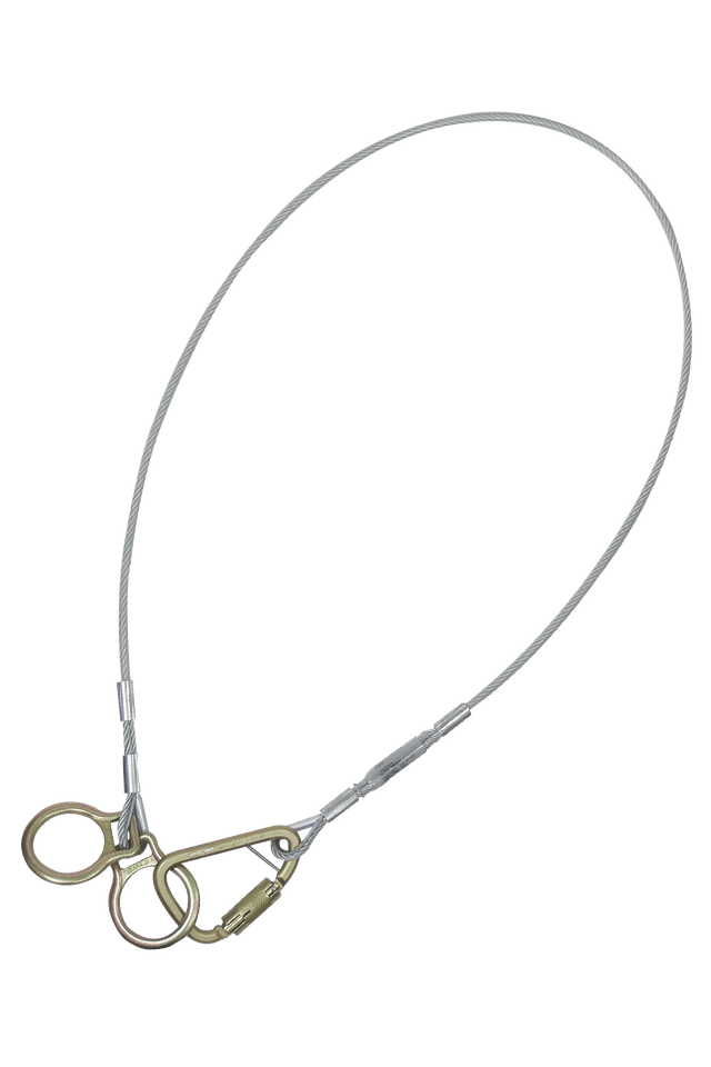 6' Cable Carabiner Sling Anchor with Vinyl Coated Galvanized Steel Cable (84202DC)