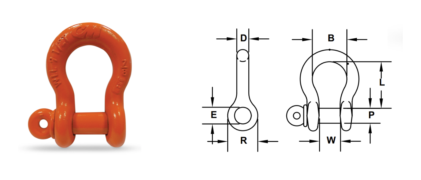CM USA Alloy SPA Shackles — Maskell Rigging & Equipment