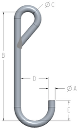 5/8" X 8" J-HOOK STYLE 9 1000# CAPACITY (19479-8)