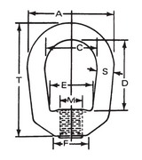 3/4"-10 eye nut with 5/8" bail size WLL 5,200 LBS (C-184A)(16785 7)