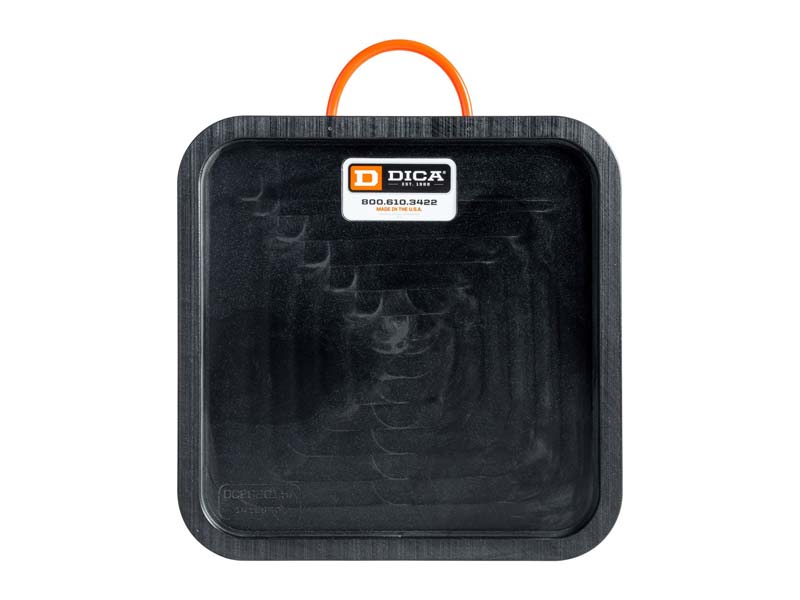 SafetyTech MD Outrigger Pad 20" x 20" x 1.5", 4-Sided Cavity (Black) (DC2020-1.5-A)