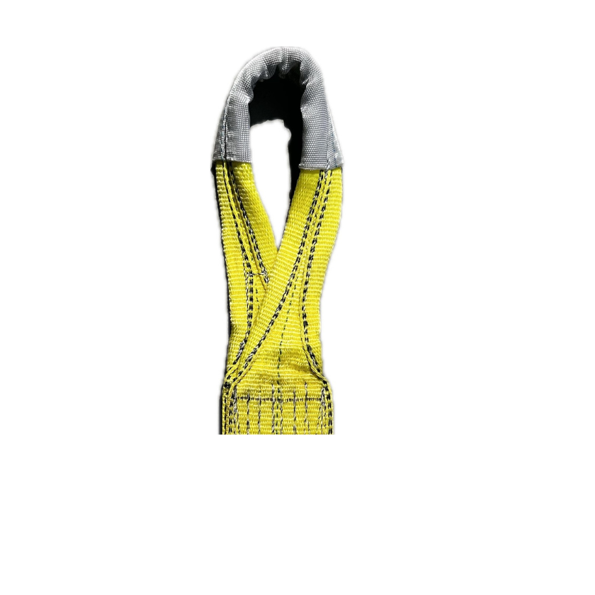 2x EE1-902 8ft Polyester Web Lifting Slings – Eye To Eye Lifting Tow Straps For Heavy Loads