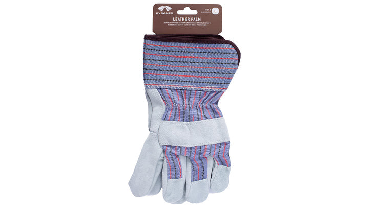 Leather Palm Safety Cuff - Hang Tagged -L (GL1001WHTL) Per 12
