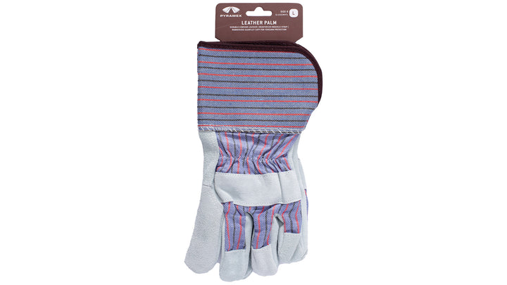 Split Leather Palm Gauntlet Cuff- Hang Tagged -L (GL1002WHTL) Per 12