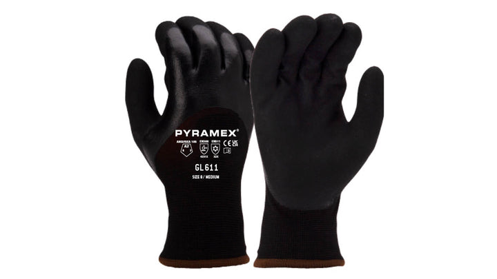 3/4Dip Sndy Nitrile 13g w 10g Fleece Lnr Medium (GL611M) Per 12