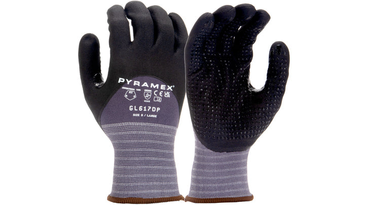 Nitrile 15G Nylon/Spandex 3/4Dip Dots Large (GL617DPL) Per 12