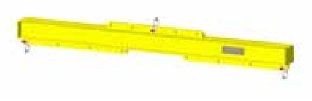 2,000# 36"-72" ADJ ECONOMY LIFT BEAM WITH SHACKLES (13886)