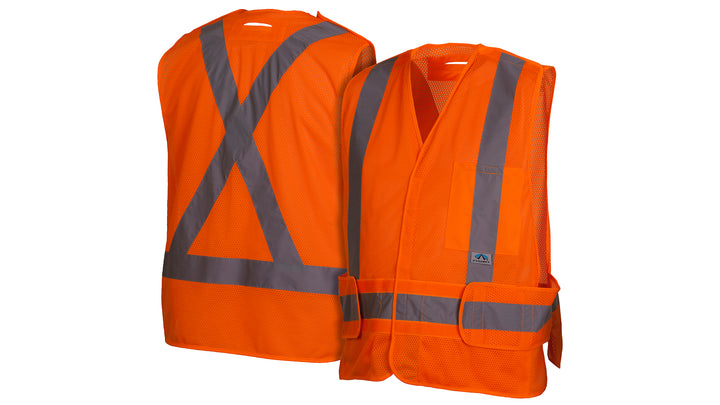 Orange Hi-Vis Orange Vest with Reflective Tape - Self Extinguishing - Size 2X Large (RCA2520SEX2) Per 1