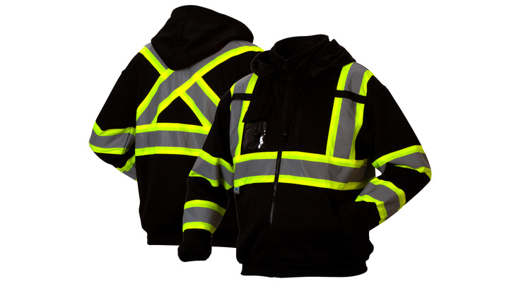 Black Canadian premium zipper sweatshirt in black - 4X large (RCSZH3311X4) Per 1